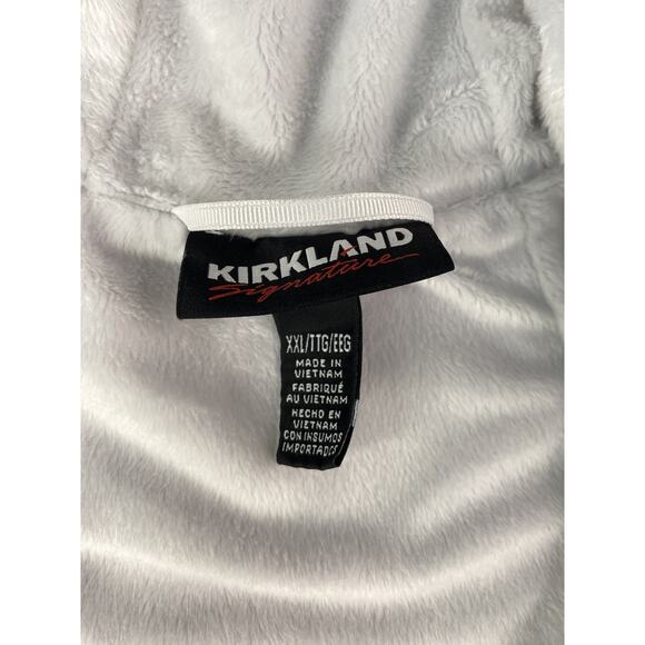 Kirkland Soft Shell Hooded Jacket Fleece Lined White Womens Sz XXL READ - Picture 3 of 3